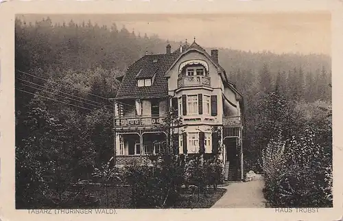 alte orig. AK Tabarz Thüringer Wald Kreis Gotha Haus Villa Trobst 1927 Vorkrieg