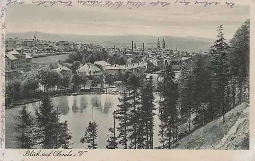 alte orig. AK Ölsnitz Oelsnitz Vogtland b Plauen Sachsen Häuser Stadtrand 1938 Vorkrieg