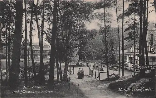 alte orig. AK Hitzacker b Lüchow Dannenberg Villa Elbblick Kurhaus 1917 Vorkrieg