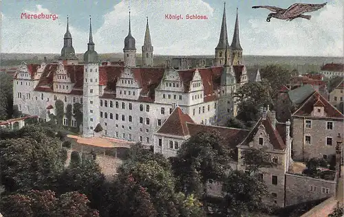 alte orig. AK Merseburg a. Saale Schloss 1910 Vorkrieg