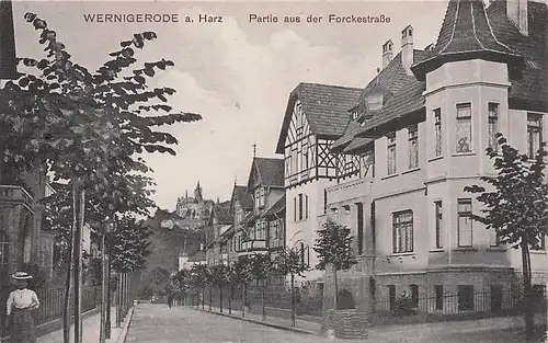 alte orig. AK Wernigerode a. Harz Häuser Forckestrasse 1910 Vorkrieg