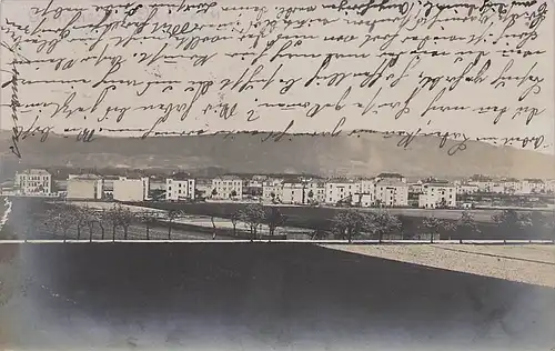 alte orig. AK Gommern b Mügeln Heidenau Sachsen Echt-Photo-Ak Häuser am Ortsrand 1909 Vorkrieg