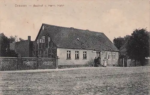 alte orig. AK Drewen Kyritz Brandenburg Prignitz Gasthof Herm. Hahn 1917 Vorkrieg