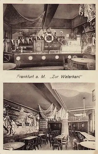 alte orig. AK Frankfurt Main Restaurant Zur Waterkant 1936 Vorkrieg