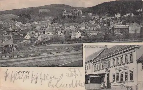 alte orig. AK Elgersburg b Martinroda Suhl Ilmenau Gasthof Fürstenhof 1911 Vorkrieg