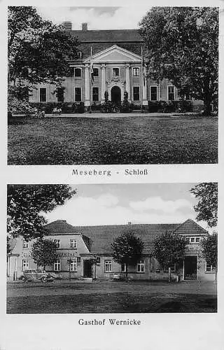 alte orig. AK Meseberg b Gransee Schloss Gasthof Wernicke 1940 Vorkrieg