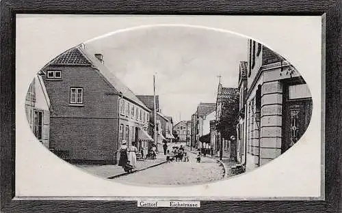 alte orig. AK Gettorf b Kiel Eckernförde Osdorf Holtsee Eichstrasse 1917 Vorkrieg