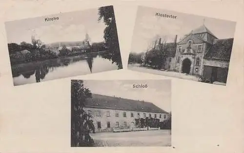 alte orig. AK Meyendorf b Wanzleben Seehausen Sülzetal Oschersleben Schloss Klostertor Kirche 1938 Vorkrieg