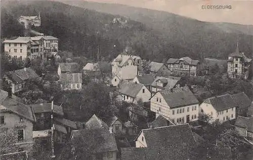 alte orig. AK Elgersburg b Martinroda Suhl Ilmenau Dachpanorama Häuser 1913 Vorkrieg