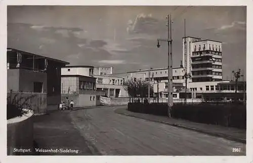 alte orig. AK Stuttgart Weissenhof Siedlung Architektur Werkbundsiedlung Neues Bauen Van der Rohe 1930 Vorkrieg