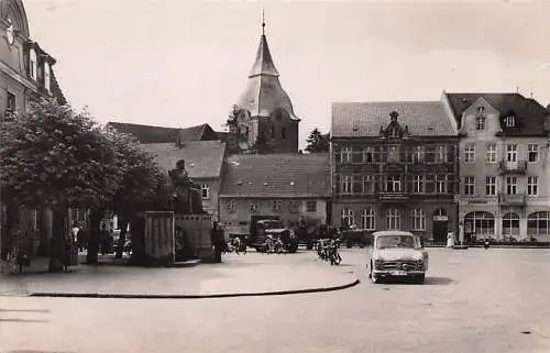 alte orig. AK Stavenhagen b Waren Demmin Neustrelitz Marktplatz Sparkasse 1963