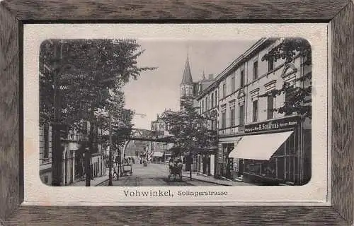 alte orig. AK Vohwinkel b Wuppertal Solingerstrasse Herrenmode Laden B. Schafers 1911 Vorkrieg