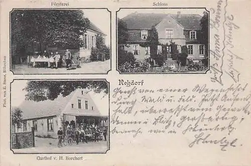 alte orig. AK Rehdorf Stoki Neumark Königsberg Mantel Hanseberg Schwedt Greifenhagen Gasthof Borchert Schloss Försterei 1905 Vorkrieg