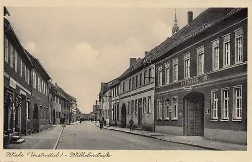 alte orig. AK Wiehe Unstruttal b Roßleben Artern Allstedt Kölleda Garnbach Donndorf Nausitz Wilhelmstrasse Hotel Deutscher Hof Vorkrieg