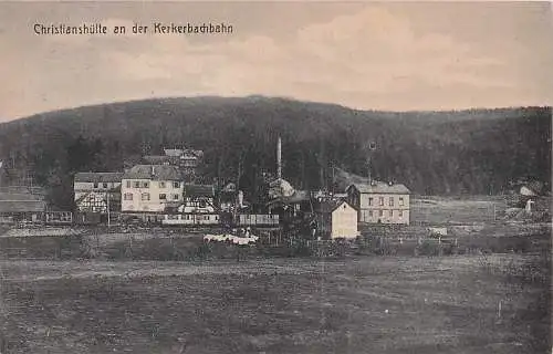 alte orig. AK Christianshütte an der Kerkerbachbahn b Osterrade Dithmarschen Süderdorf Wrohm Oldenbüttel Immenstedt Häuser 1910 Vorkrieg