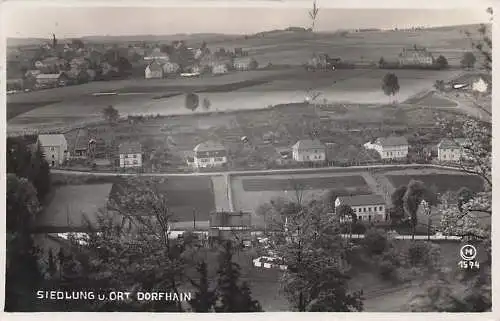 alte orig. AK Dorfhain b Klingenberg Grillenburg Rabenau Naundorf Edle Krone Höckendorf Freital Siedlung und Ort Häuser Echt-Photo-AK 1937 Vorkrieg