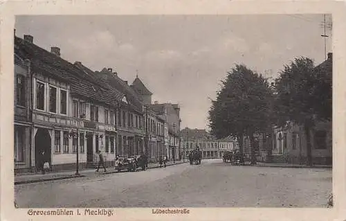 alte orig. AK Grevesmühlen b Wismar Damshagen Upahl Warnow Lübschestrasse 1927 Vorkrieg