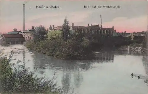 alte orig. AK Hannover Döhren Wolle Wäscherei 1917 Vorkrieg