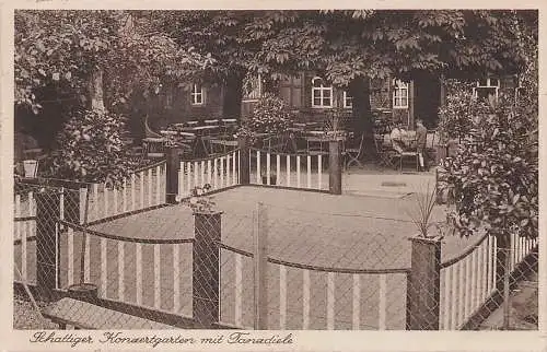 alte orig. AK Hoheneggelsen b Söhlde Salzgitter Holle Schellerten Hildesheim Peine Gasthaus Deutsches Haus P. Meyer Garten Tanzdiele Biergarten 1931 Vorkrieg