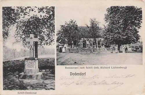 alte orig. AK Dodendorf b Sülzetal Osterweddingen Beyendorf Magdeburg Wanzleben Restaurant zum Schill R. Lichtenberg 1914 Vorkrieg