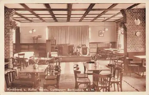 alte orig. AK Berlinchen Barlinek Neumark b Arnswalde Friedeberg Konditorei Kaffee Veenis 1941 Vorkrieg