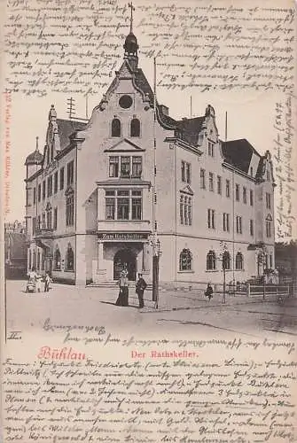 alte orig. AK Bühlau Dresden Rathskeller 1903 Vorkrieg