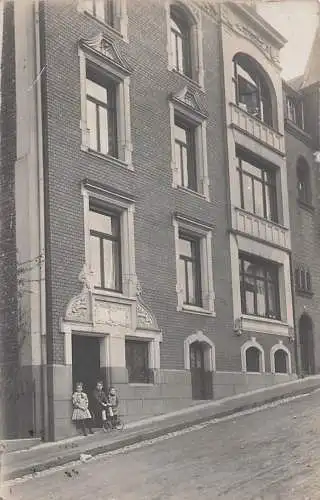 alte orig. AK Barmen b Wuppertal Elberfeld Echt-Photo-AK Wohnhaus Kinder 1911 Vorkrieg