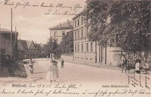 alte orig. AK Wülfrath b Mettmann Velbert Heiligenhaus Ratingen Kaiser Wilhelmstrasse Kinder 1905 Vorkrieg