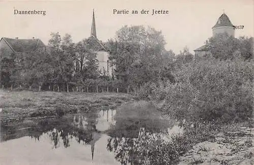 alte orig. AK Dannenberg b Lüchow Jameln Hitzacker Partie an der Jeetzel 1906 Vorkrieg