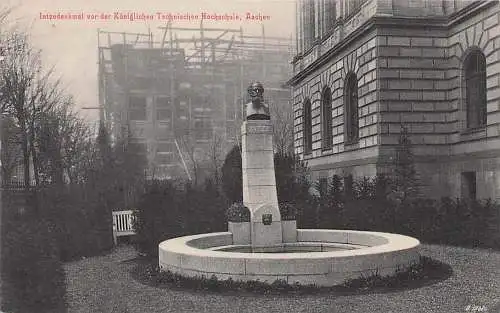 seltene alte orig. AK Aachen Intzedenkmal Bauarbeiten Königliche Technische Hochschule Aachen Vorkrieg