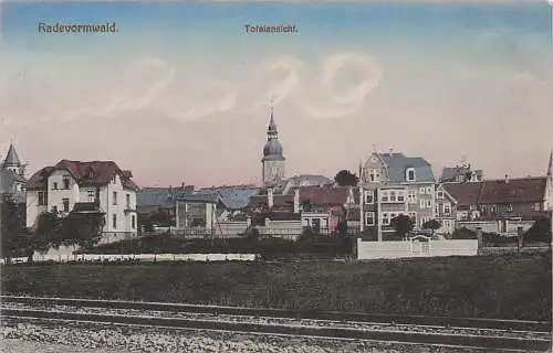 alte orig. AK Radevormwald b Remscheid Halver Hückeswagen Wuppertal Breckerfeld An der Eisenbahn Strecke Stadtrand Häuser Vorkrieg