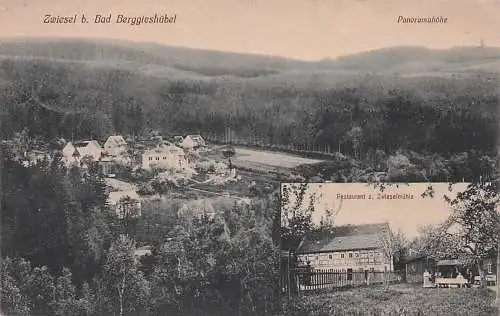 alte orig. AK Zwiesel b Berggießhübel Bad Gottleuba Bahratal Langenhennersdorf Restaurant zur Zwieselmühle 1910 Vorkrieg