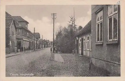 alte orig. AK Clenze b Lüchow Dannenberg Hitzacker Salzwedel Uelzen Hauptstrasse Vorkrieg