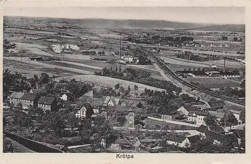 alte orig. AK Krölpa b Ziegenrück Ranis Unterwellenborn Pößneck Seisla Häuser Fabrik Eisenbahn Linie 1933 Vorkrieg