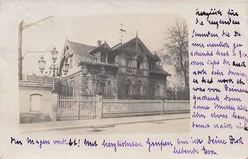 alte orig. AK Dresden Blasewitz Haus Loschwitzerstrasse Villa Echt Photo-AK 1907 Vorkrieg