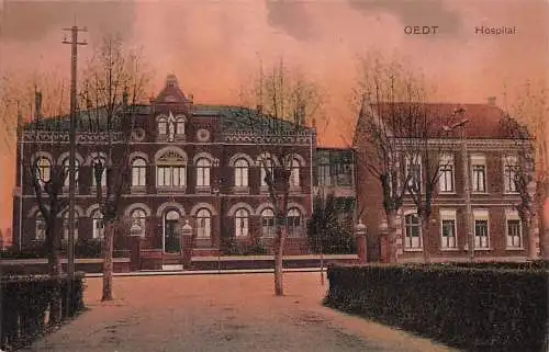 alte orig. AK Oedt b Grefrath Viersen Dülken Kempen Nettetal Am Hospital 1918 Vorkrieg