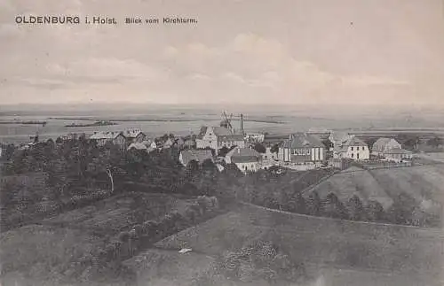 alte orig. AK Oldenburg i. Holstein b Wangels Lensahn Heiligenhafen Blick vom Kirchturm 1916 Vorkrieg