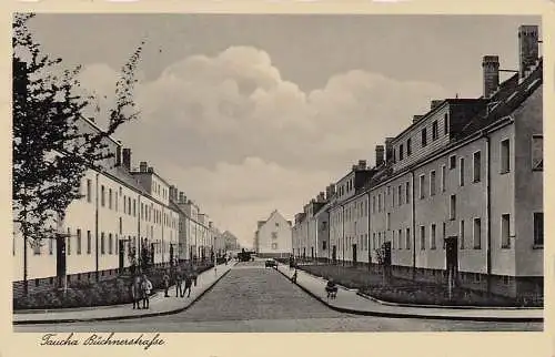 alte orig. AK Taucha b Leipzig Jesewitz Borsdorf Eilenburg Büchnerstrasse 1938 Vorkrieg