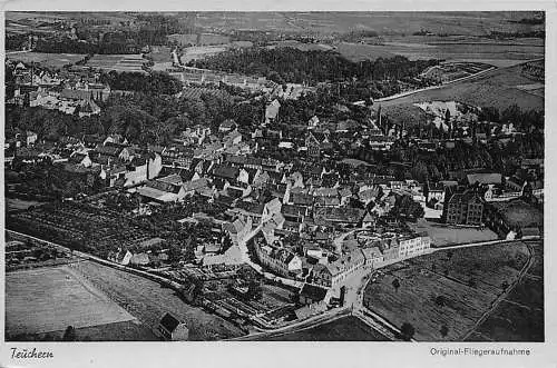 alte orig. AK Teuchern b Weissenfels Zeitz Wethau Stössen Osterfeld Fliegeraufnahme Luftbild 30er J. Vorkrieg