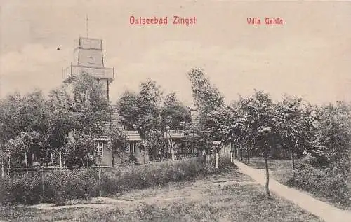 alte orig. AK Zingst Ostseebad b Prerow Barth Pruchten Villa Gehla 1922 Vorkrieg