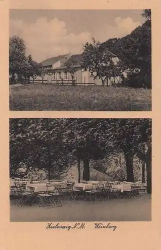 alte orig. AK Zielenzig Neumark Sulęcin Sulecin Schönwalde i. Neumark Lagow Drossen Ośno Lubuskie Gasthaus Weinberg Bes. Otto Karg Vorkrieg