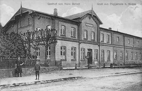 alte orig. AK Poggensee b Lauenburg Nusse Koberg Mölln Breitenfelde Hamfelde Trittau Gasthof Bes. Hans Berodt Familie Vorkrieg