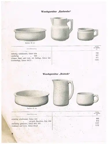 Preisliste Steingutfabrik Colditz AG