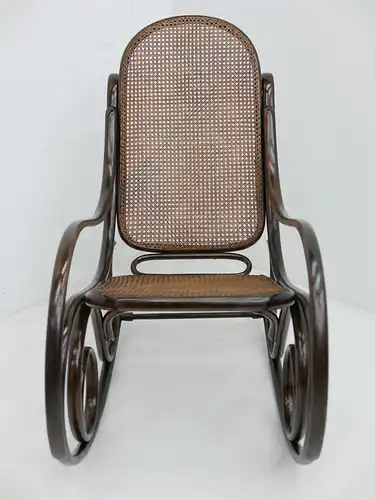 4356-THONET-Schaukelstuhl-Bugholz-gemarkter Schaukelstuhl-Wippstuhl-Thonet Schau