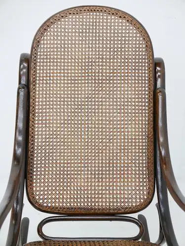 4356-THONET-Schaukelstuhl-Bugholz-gemarkter Schaukelstuhl-Wippstuhl-Thonet Schau