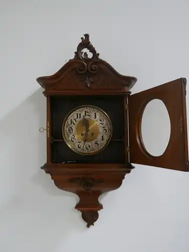 4120D-Pfeiferl Barock Wanduhr-Uhr-ORIGINAL Pfeiferl Barock-Wanduhr-Pendeluhr-Uhr
