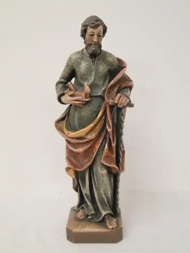 3195-Holzfigur-hangeschnitze Figur-Heiliger