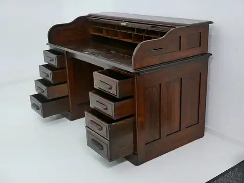 4394-amerikanischer Rollladenschreibtisch-Schreibmöbel-Rollladen-Schreibtisch