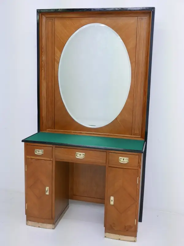 4507-Art Deco Schminktisch-Psyche-Jugendstil-Frisierkommode-Art Deco-Schminktisc 1