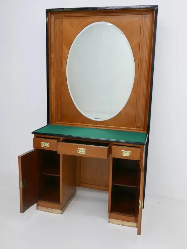 4507-Art Deco Schminktisch-Psyche-Jugendstil-Frisierkommode-Art Deco-Schminktisc 4